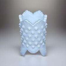 Fenton Milk Glass Hobnail Toothpick Holder 3” Tall White Vintage picture