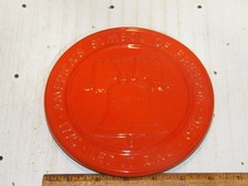 1976 FRANKOMA POTTERY Red Trivet LB-TR, Liberty Bell, America's Symbol o Freedom picture