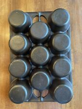 Vintage Unmarked Wagner/Griswold Cast Iron Popover Muffin Corn Bread Pan picture