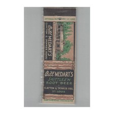 1920s-1930s Universal Match Matchbook Cover Bill Medart's Skittles'n Root Beer picture