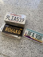 Lot of 65 License Plates 60 California 5 Arizona Collectible Craft Man Cave picture