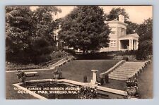 Wheeling WV-West Virginia, Sunken Garden And Mansion Museum, Vintage Postcard picture