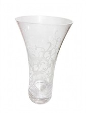 Ralph Lauren Mandarin Crystal Trumpet Vase 11.25