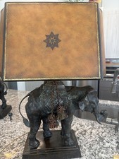 Vintage Maitland-Smith Bronze Elephant Table Lamp– Large & Heavy - 2 Available picture