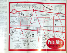 VINTAGE PAMPHLET ILLUSTRATED MAP GUIDE TO PALO ALTO CA BY STICKNEY'S 1962 picture