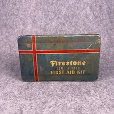 Complete Firestone Home & Auto First Aid Kit Metal Tin picture