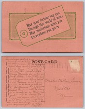 May Good Fortune Tag You Verse Postcard picture