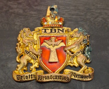 Vintage Trinity Broadcasting Network TBN Necklace Charm Keychain Pendant Prayer picture