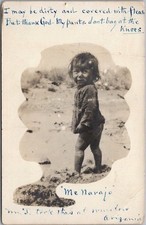 1914 Native Americana Real Photo RPPC Postcard 