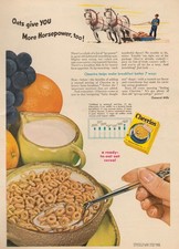 1948 Cheerios Vintage Print Ad General Mills Cereal Breakfast Retro MCM Food picture