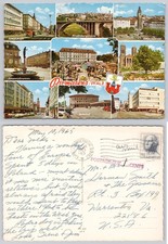 Pirmasens Pfalz Germany 1965 Multi-View Postcard Hindenburgbrücke Rathaus picture
