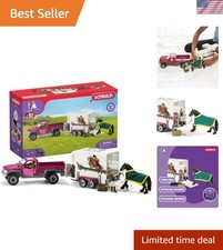Horse Club 38PC Trailer & Truck Playset - Realistic Horse Adventures for Kids 5+ picture