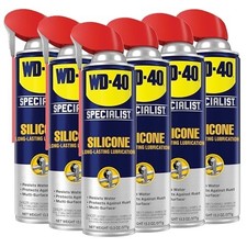 Silicone Lubricant Spray 6-Pack, 13.3 Oz Cans, Metal Rubber Plastic Use picture