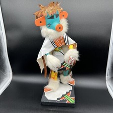 Early Morning Kachina Doll Native American Handmade Removable Mask Artist Signed picture