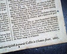 Extremely RARE 17th Century Oxford Gazette England Last Issue 1665 old Newspaper picture