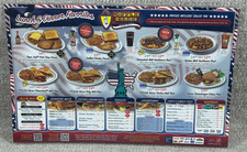 Authentic Waffle House Restaurant Menu Double Sided Patriotic 70th Anniversary picture