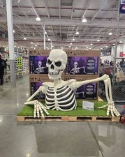 Costco Giant Ground Breaking Skeleton with LCD Eyes and Sound  picture