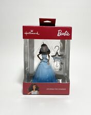 2016 Hallmark Christmas Ornament African American Barbie Blue Dress picture