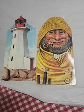 Vtg Tnt Sales Oversized Canadian Postcards Fisherman Lighthouse Old Salt Lot picture