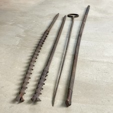 Coal Miners Copper Tipped Tamping Rod, Squib Needle, & Augers Mining Tools picture