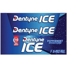 Dentyne Ice Peppermint Chewing Gum (16-Piece) VAM05111 Pack of 9 Dentyne picture
