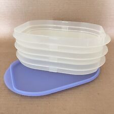 Tupperware Fridge Stackables Set Deli Keeper Meat Cheese Sheer #5102 Blue picture