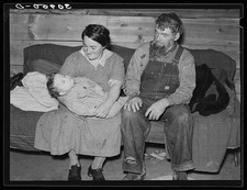 Photo:Antelope Montana Harshbarger family Mennonite farmers baby 1937 picture