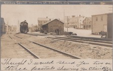 Sunday Special Train Arriving Otisville NY 1908 Railroad Station RPPC Postcard picture
