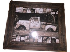 Large Handmade Wooden Picture Frame 25.5” X 22” With Photo Stained Solid Wood picture