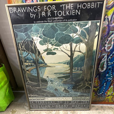 The Hobbit Drawings by J.R.R. Tolkien Exhibition Poster Bodleian Oxford 1987 picture