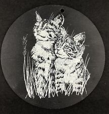 Natural Slate Vintage Wall Plaque Cats and Kittens picture