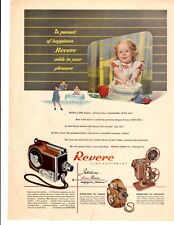 1948 Revere Cine Equipment Print Ad Camera Projector Frank Brimsek Boston Bruin picture