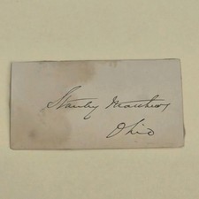 Stanley Matthews Signed 1800s Supreme Court Justice Politician Autograph picture