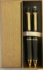 Sanford 18K Gold-Plated Gloss Black PhD Pen and Pencil Set - Real Gold Plated picture
