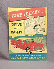 Take It Easy Drive With Safety 1955 GM Bel Air Promo Comic Book Giveaway Saginaw picture