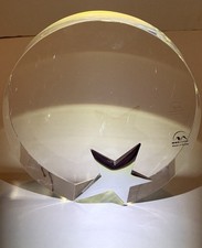 Clearanced VTG Maxcrystal Circular Optical Crystal Piece W/Polished Metal Star picture
