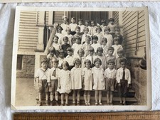 Antique 1930 Roslindale Boston Mass Kindergarten Group Photo 6.5