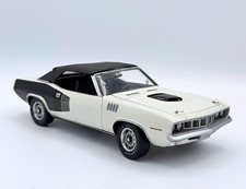 Danbury Mint 1971 Plymouth Hemi Cuda Convertible 1:24 Diecast White READ picture