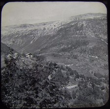 VINTAGE Magic Lantern Slide STALHEIM VIEW FROM HOTEL DATED 1934 PHOTO NORWAY picture