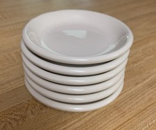Set Of 6 Vintage Primitive Style Chunky Butter Pats White 3 1/4” Farmhouse picture