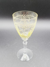 Vintage 1930s Wine Glass June Topaz (Yellow) Pattern by Fostoria picture