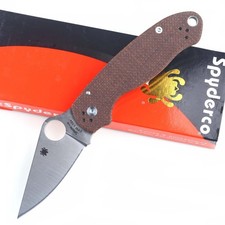 Para Military Black Brown Nylon Handle Tactical Survival Pocket Folding Knife picture