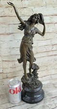 Art Nouveau Nude Female Dancer Tambourine  Classic European Made Decoration SALE picture