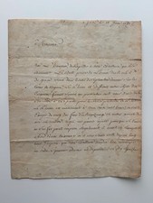 1789 French Naval Letter from New York Concerning the Frigate La Belle Poule – picture