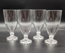 4 Pristine Vintage Anchor Hocking Berwick Boopie Clear Iced Tea Goblets 7” picture