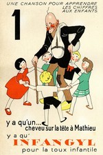 🎨 Retro French Children's Song Poster - Learning Numbers (1930s) - 24x36” - picture