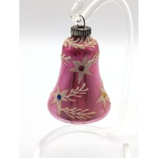Vintage West Germany Blown Mercury Glass Bell Ornament 2.5
