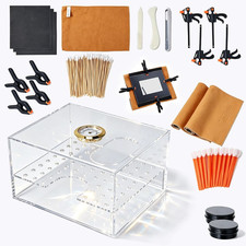 382 Pcs Card Flattening & Cleaning Kit, Repair Tool Set with Humidor, Heat Pen, picture