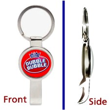 retro Double Dubble Bubble Gum Pendant or Keychain silver tone bottle opener picture