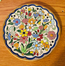 Ceramicas Serving Plate Sevillarte Vintage Plate Flowers picture